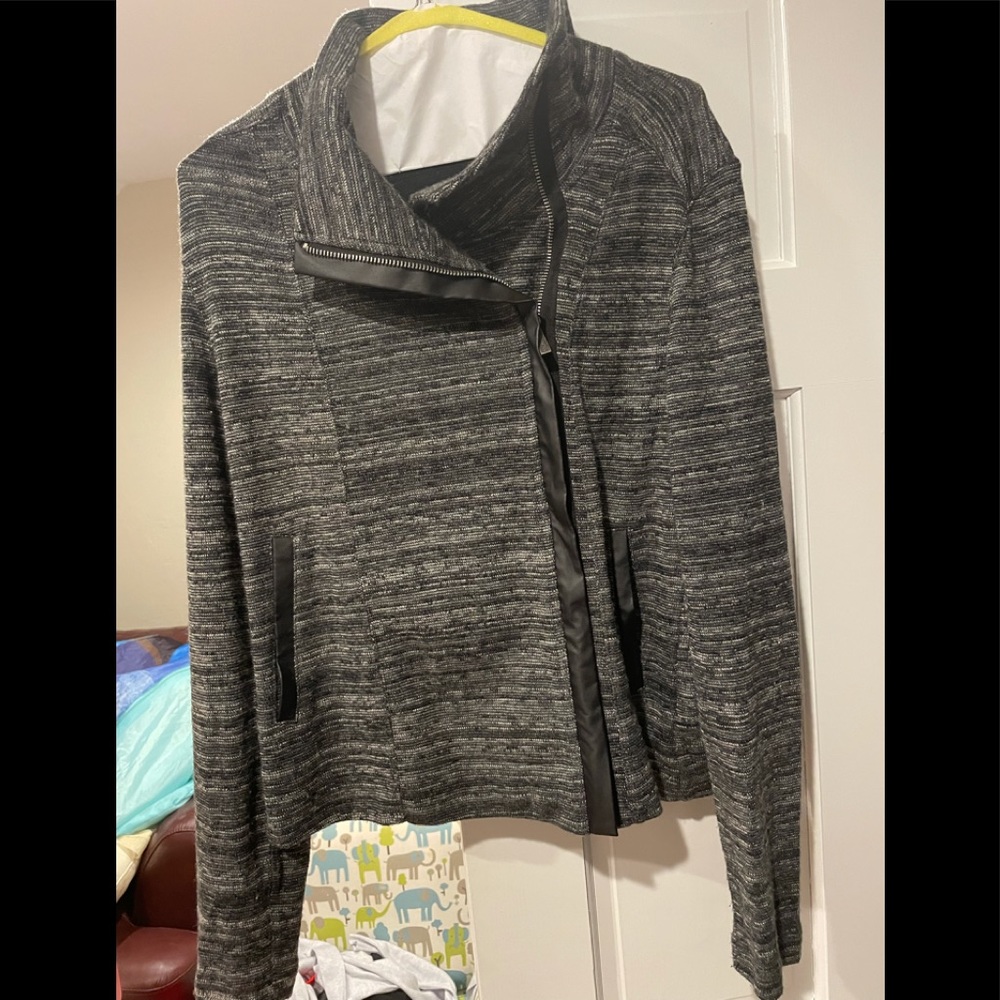 Calvin Klein moto style sweater
